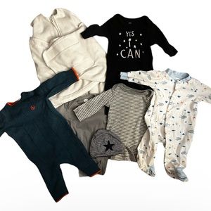 Baby Bundle Clothing Lot Various Brands 0-3 Mo